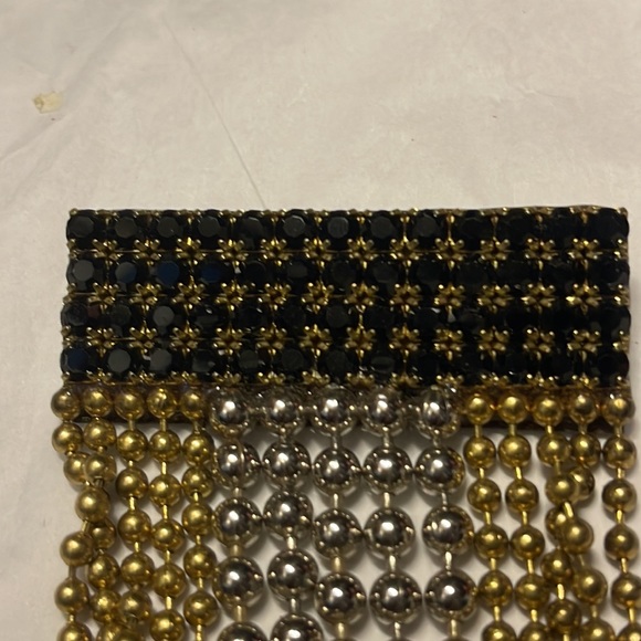 Vintage hand made Joe gladish dark blue stone and beaded pin signed - Picture 8 of 8